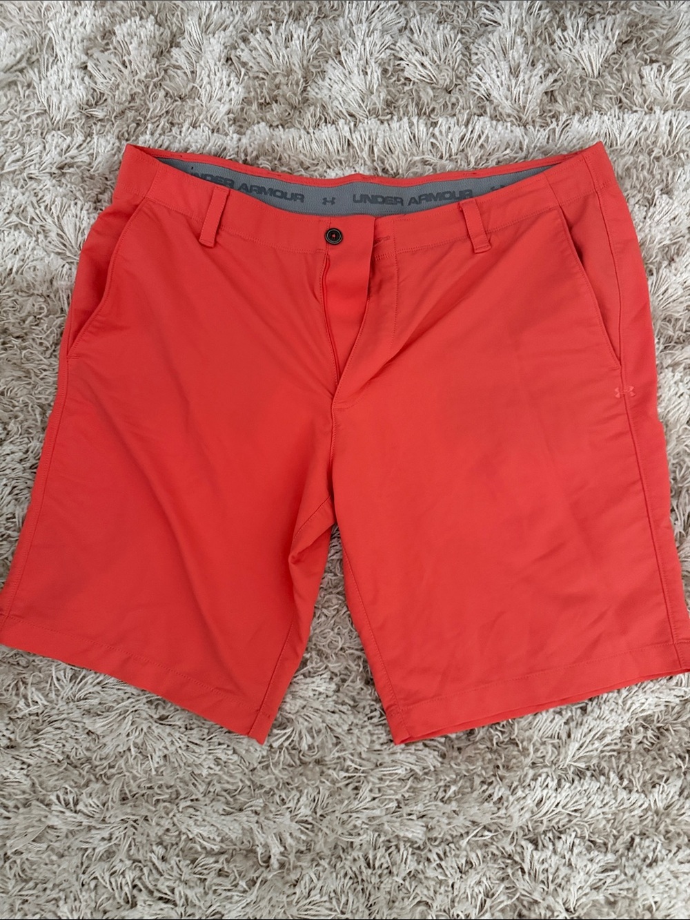 Under Armour Men's Coral Orange Hybrid Shorts